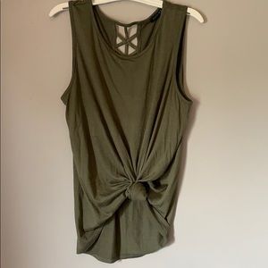 Olive green tank top